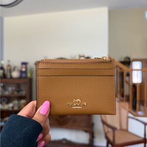 Coach Brown Leather Card Wallet